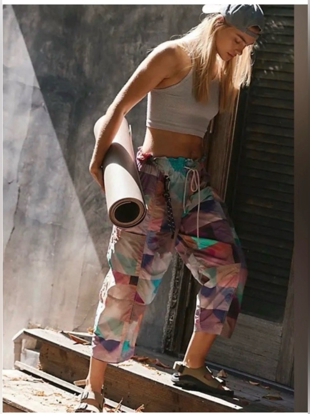 New Free People In The Wild Printed Pants- Cloud Quilt - Picture 6 of 7